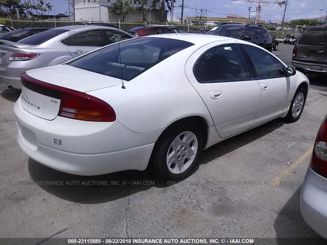 2B3HD46R34H582859 - 2004 DODGE INTREPID SE WHITE photo 4