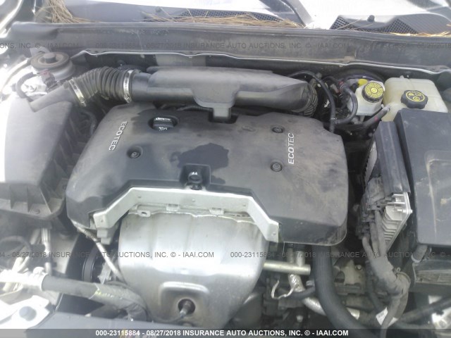 1G11C5SA0DF128796 - 2013 CHEVROLET MALIBU 1LT ვერცხლისფერი ფოტო 10