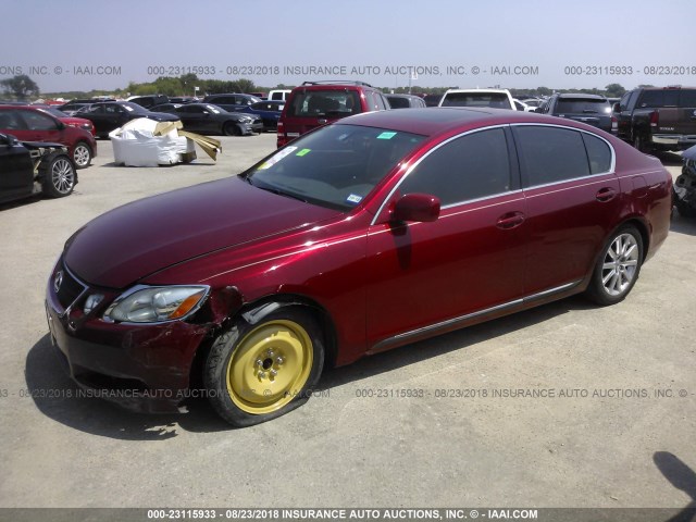 JTHCH96S160008182 - 2006 LEXUS GS GENERATION 200 300 RED photo 2