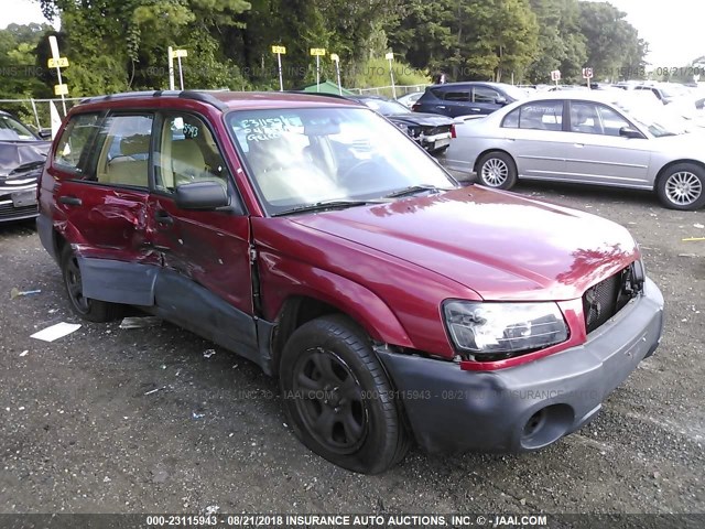 JF1SG63654H764463 - 2004 SUBARU FORESTER 2.5X RED photo 1