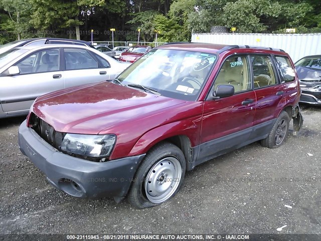 JF1SG63654H764463 - 2004 SUBARU FORESTER 2.5X RED photo 2