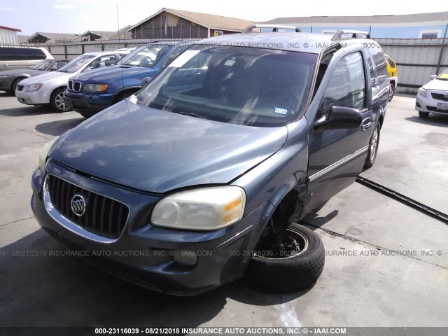 5GADV33197D157717 - 2007 BUICK TERRAZA CXL BLUE photo 2