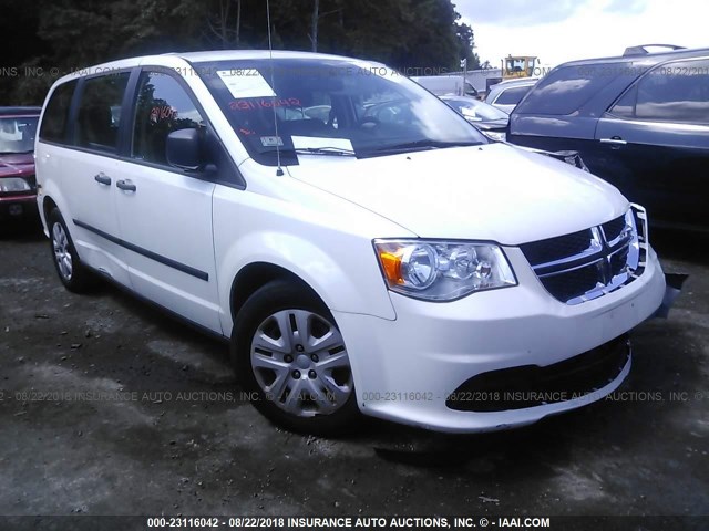 2C4RDGBG1DR733023 - 2013 DODGE GRAND CARAVAN SE WHITE photo 1