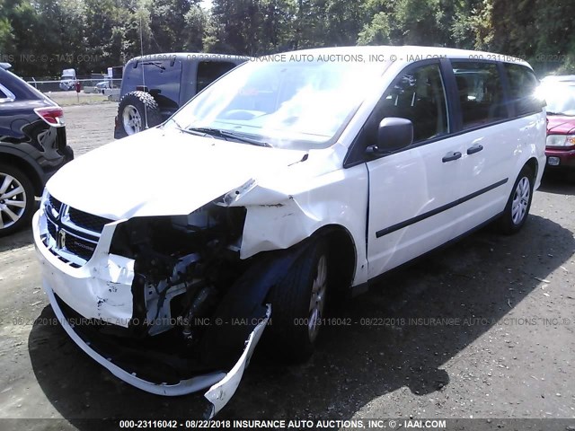 2C4RDGBG1DR733023 - 2013 DODGE GRAND CARAVAN SE WHITE photo 2