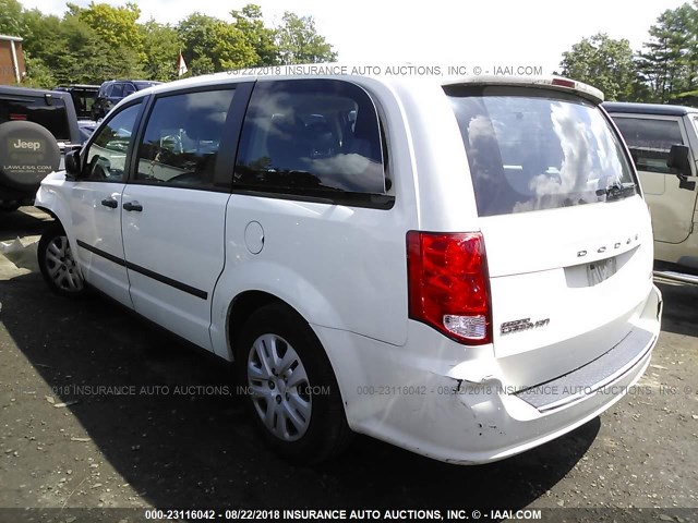 2C4RDGBG1DR733023 - 2013 DODGE GRAND CARAVAN SE WHITE photo 3