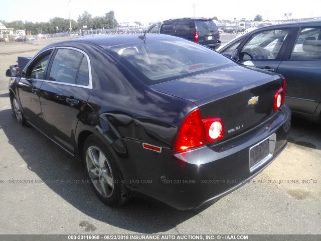 1G1ZC5E10BF386201 - 2011 CHEVROLET MALIBU 1LT BLACK photo 3