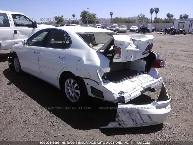 JTHBA30G645026193 - 2004 LEXUS ES 330 WHITE photo 3