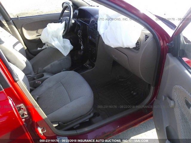 KNADC123626148284 - 2002 KIA RIO RED photo 5