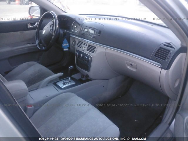 5NPEU46F66H004904 - 2006 HYUNDAI SONATA GLS/LX SILVER photo 5