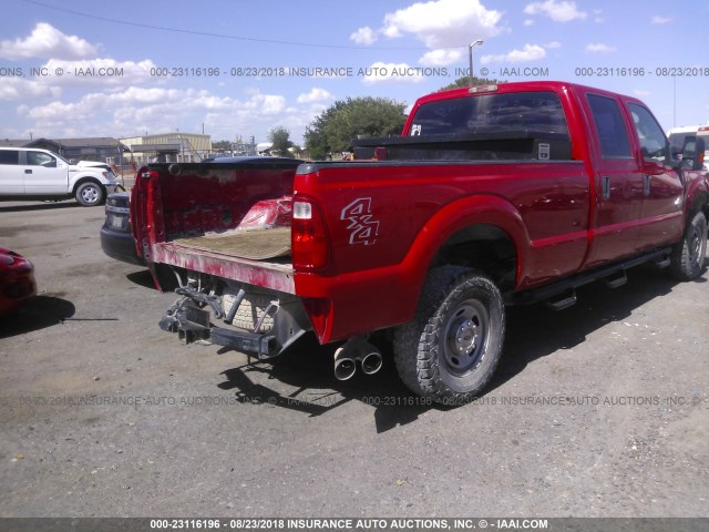 1FT8W3BT7CEA32364 - 2012 FORD F350 SUPER DUTY RED photo 4