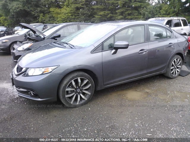 19XFB2F95EE052325 - 2014 HONDA CIVIC EXL 灰色 照片 2