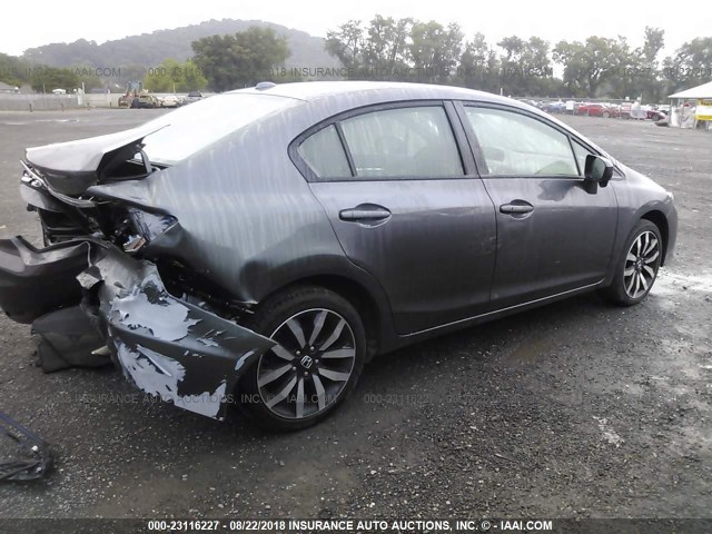 19XFB2F95EE052325 - 2014 HONDA CIVIC EXL 灰色 照片 4