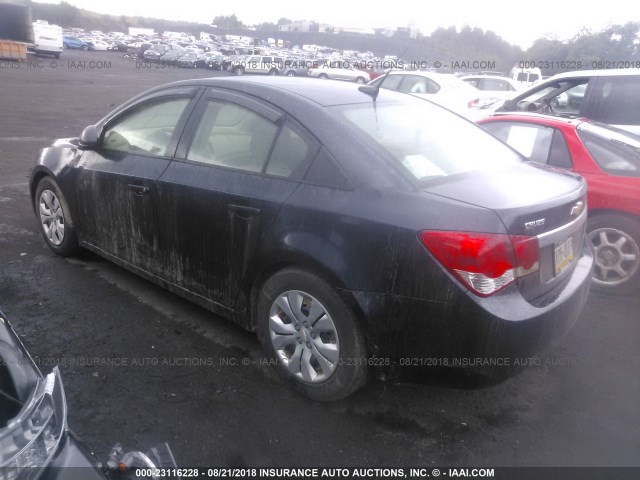 1G1PA5SH0E7198811 - 2014 CHEVROLET CRUZE LS Dark Blue photo 3
