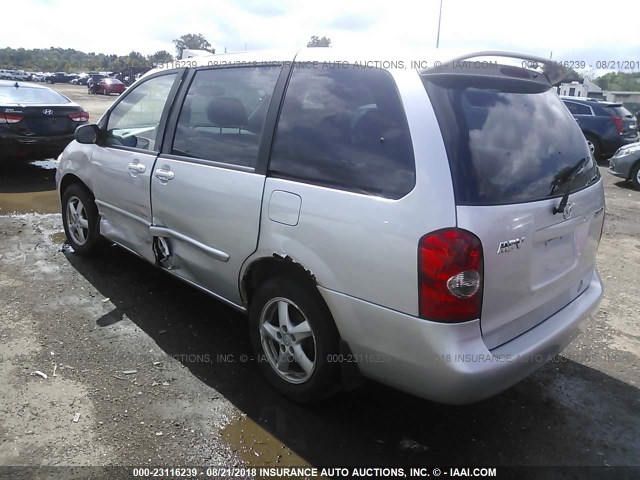 JM3LW28J030342595 - 2003 MAZDA MPV WAGON SILVER photo 3