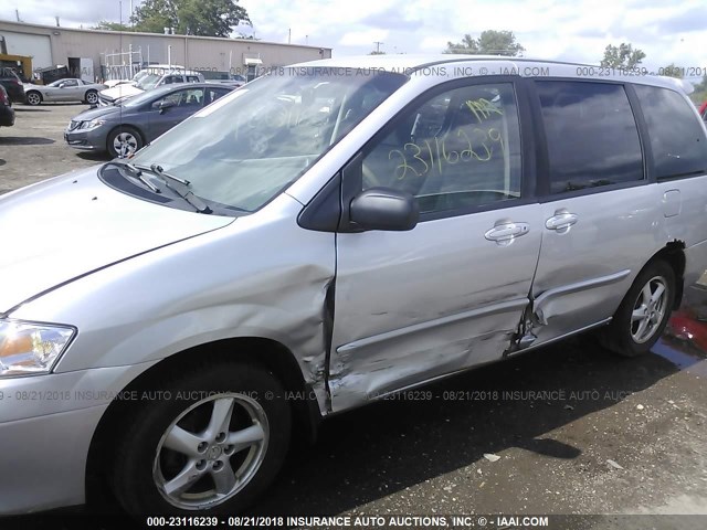 JM3LW28J030342595 - 2003 MAZDA MPV WAGON SILVER photo 6