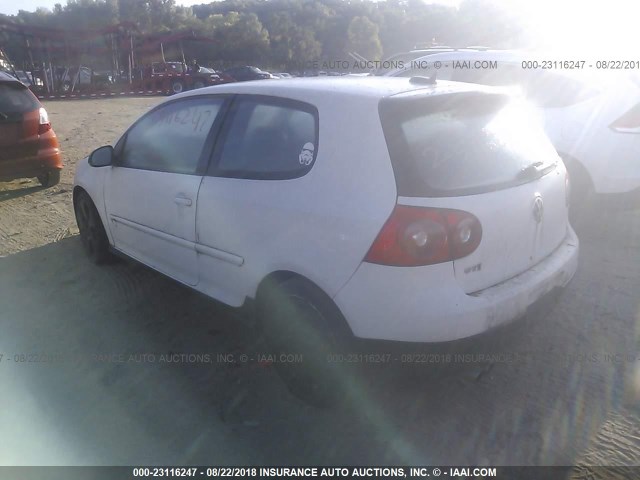 WVWEV71KX6W079960 - 2006 VOLKSWAGEN NEW GTI WHITE photo 3