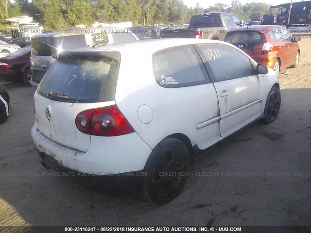 WVWEV71KX6W079960 - 2006 VOLKSWAGEN NEW GTI WHITE photo 4