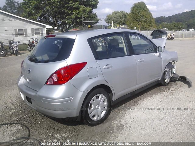 3N1BC1CP2BL409625 - 2011 NISSAN VERSA S/SL SILVER photo 4