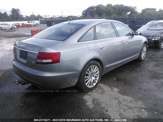 WAUDH74F16N086722 - 2006 AUDI A6 3.2 QUATTRO GRAY photo 4