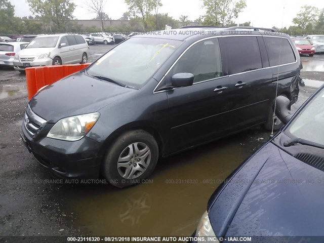 5FNRL38776B055525 - 2006 HONDA ODYSSEY BLUE photo 2