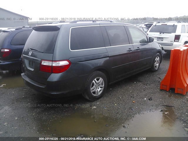 5FNRL38776B055525 - 2006 HONDA ODYSSEY BLUE photo 4