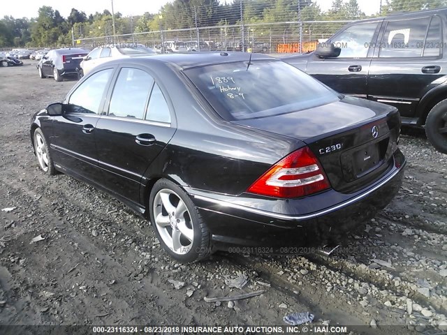 WDBRF52HX6F817860 - 2006 MERCEDES-BENZ C GENERATION 2006 230 BLACK photo 3