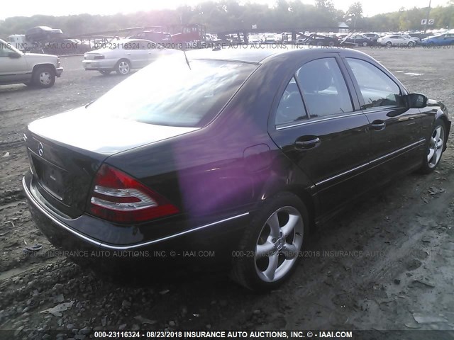 WDBRF52HX6F817860 - 2006 MERCEDES-BENZ C GENERATION 2006 230 BLACK photo 4