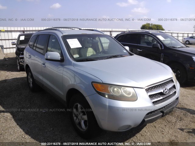 5NMSG13D07H002642 - 2007 HYUNDAI SANTA FE GLS BLUE photo 1