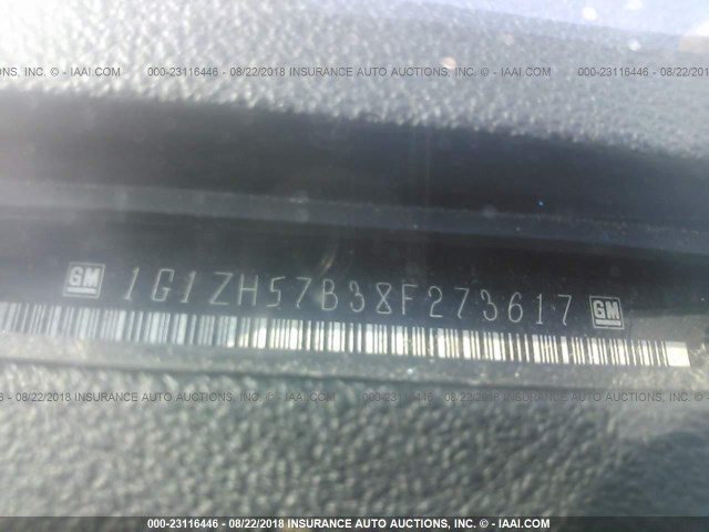 1G1ZH57B38F273617 - 2008 CHEVROLET MALIBU 1LT 黑色 照片 9