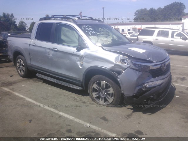 5FPYK3F54HB022783 - 2017 HONDA RIDGELINE RTL SILVER photo 1