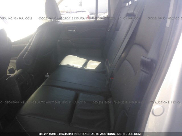 5FPYK3F54HB022783 - 2017 HONDA RIDGELINE RTL SILVER photo 8