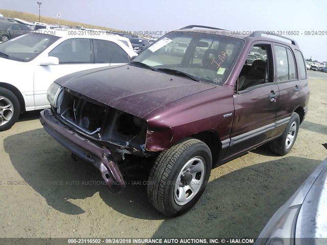 2S3TD52V436101479 - 2003 SUZUKI VITARA JLX MAROON photo 2