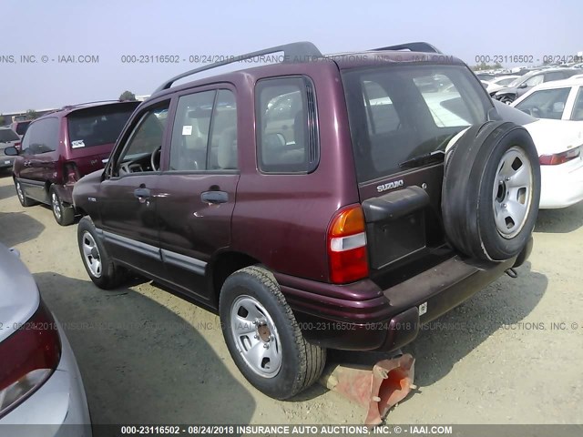 2S3TD52V436101479 - 2003 SUZUKI VITARA JLX MAROON photo 3