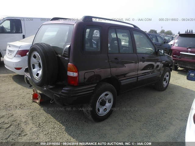 2S3TD52V436101479 - 2003 SUZUKI VITARA JLX MAROON photo 4