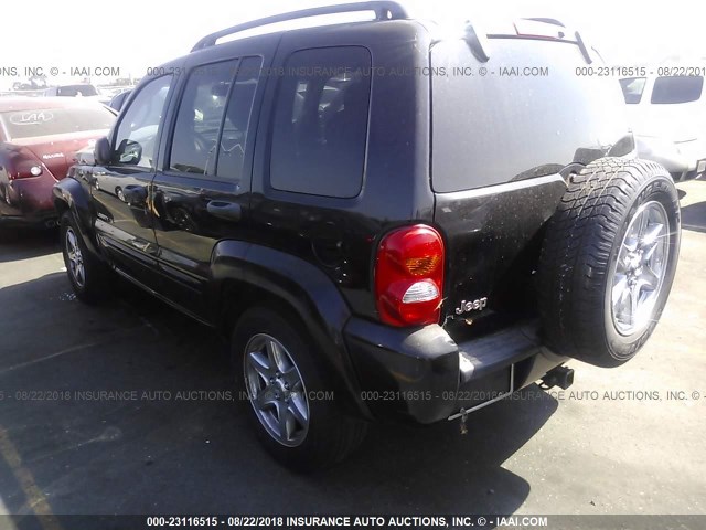 1J4GK58K43W620079 - 2003 JEEP LIBERTY LIMITED BLACK photo 3