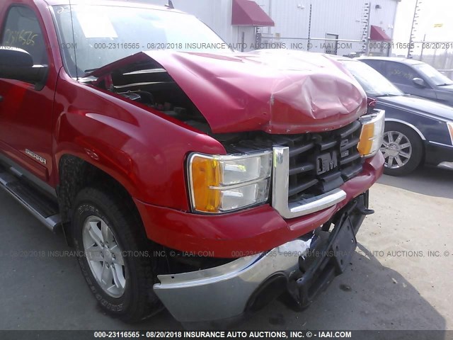 1GTR2VE30BZ114127 - 2011 GMC SIERRA K1500 SLE RED photo 6