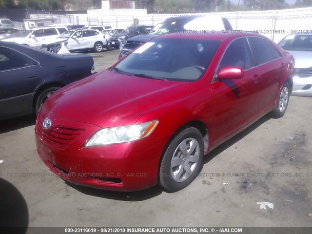4T1BE46K27U161281 - 2007 TOYOTA CAMRY NEW GENERAT CE/LE/XLE/SE RED photo 2
