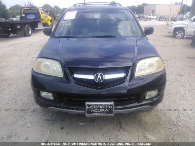 2HNYD18225H510494 - 2005 ACURA MDX BLACK photo 6