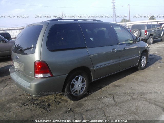 2FMZA52255BA41340 - 2005 FORD FREESTAR SEL GREEN photo 4