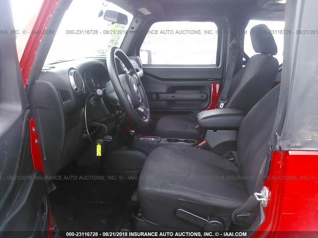 1C4AJWAG5FL681988 - 2015 JEEP WRANGLER SPORT RED photo 5