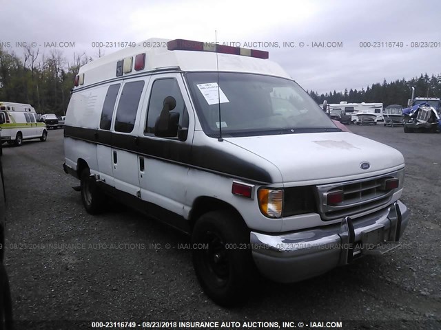 1FDSS34F82HA13081 - 2002 FORD ECONOLINE E350 SUPER DUTY VAN WHITE photo 1