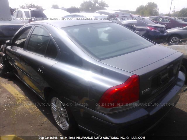 YV1RS592X62554835 - 2006 VOLVO S60 2.5T GRAY photo 3