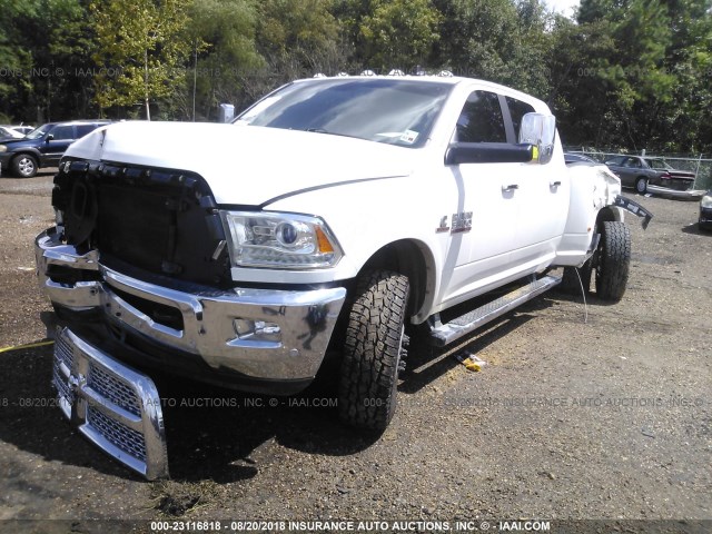 3C63RRML6HG623326 - 2017 RAM 3500 LARAMIE WHITE photo 2