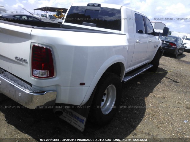 3C63RRML6HG623326 - 2017 RAM 3500 LARAMIE WHITE photo 4