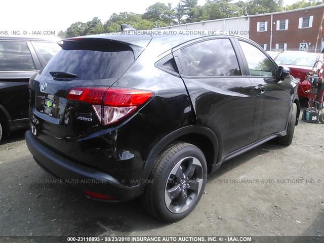 3CZRU6H50JM716422 - 2018 HONDA HR-V EX BLACK photo 4