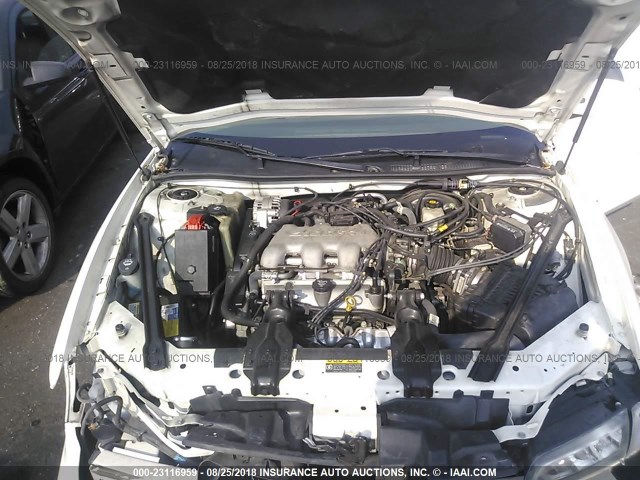 1G2WK52JX3F127853 - 2003 PONTIAC GRAND PRIX SE WHITE photo 10