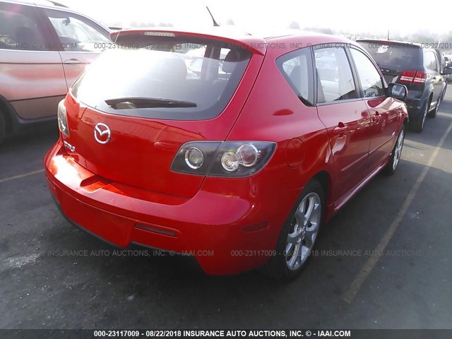 JM1BK143671638741 - 2007 MAZDA 3 HATCHBACK RED photo 4