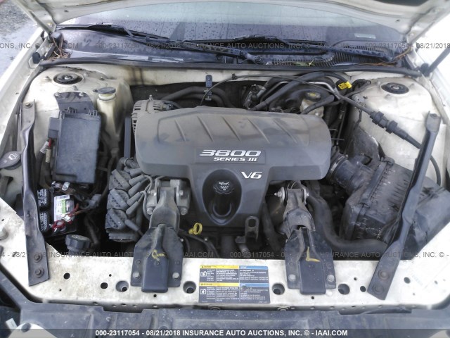 2G2WP522051341593 - 2005 PONTIAC GRAND PRIX თეთრი ფოტო 10