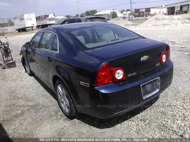 1G1ZA5E08AF290957 - 2010 CHEVROLET MALIBU LS ლურჯი ფოტო 3