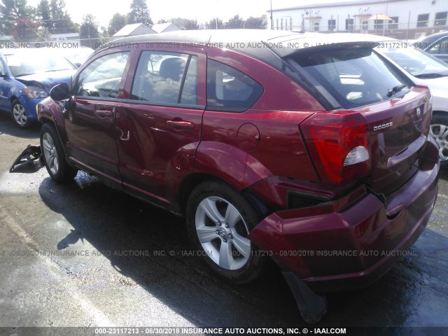 1B3CB3HA1AD547036 - 2010 DODGE CALIBER MAINSTREET RED photo 3